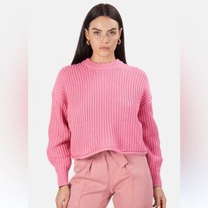 A.L.C. Lianne Sweater Pink Lady - 
 Ribbed Women's Sweater